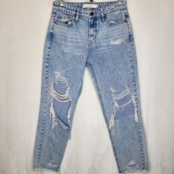 Hidden Denim with Multicolor Distressed Threads Size 26 - Picture 1 of 14